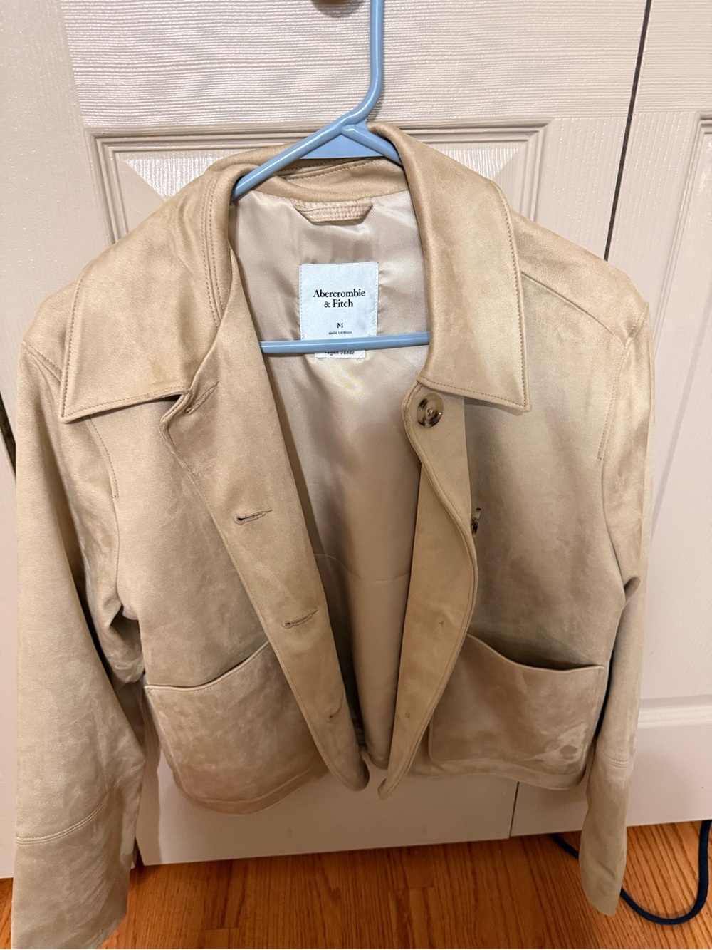 Abercrombie & Fitch Beige Suede Blazer Jacket